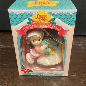 Precious Moments (1996) Holiday Ornament - Pink and Cream